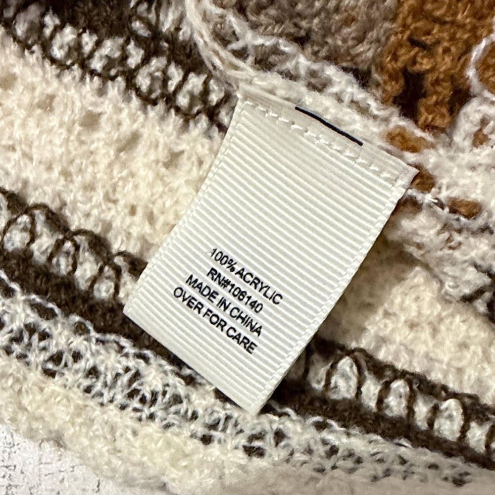 Ultra Pink Brown and Cream Striped Crochet Top - Picture 8 of 10